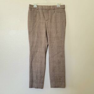 Banana Republic Womens Sloan Curvy Fit Plaid Pants Work Office Career - Size 8